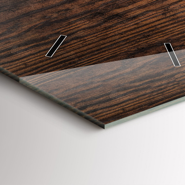 Zegar szklany pionowy Stare drewno