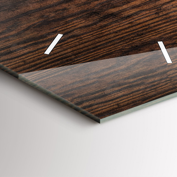 Zegar szklany pionowy Stare drewno