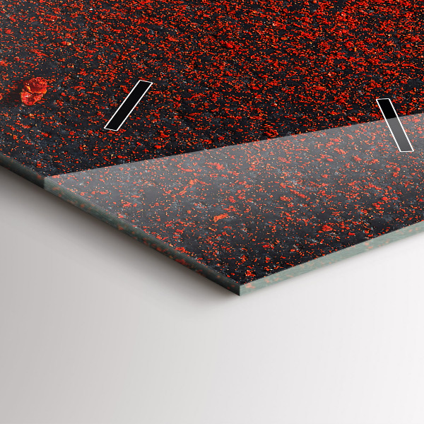 Zegar szklany pionowy Przyprawa czerwona papryka