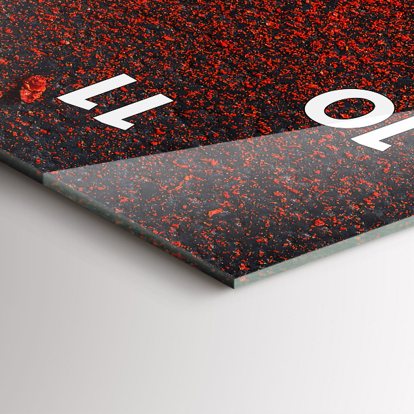 Zegar szklany pionowy Przyprawa czerwona papryka