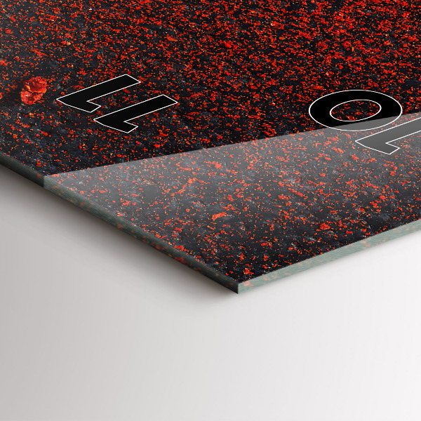 Zegar szklany pionowy Przyprawa czerwona papryka