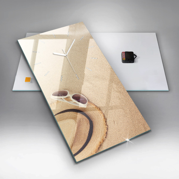 Zegar ścienny pionowy Złota abstrakcja