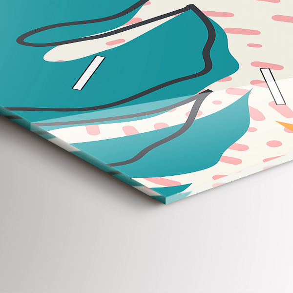 Zegar ścienny pionowy Hawajskie rośliny