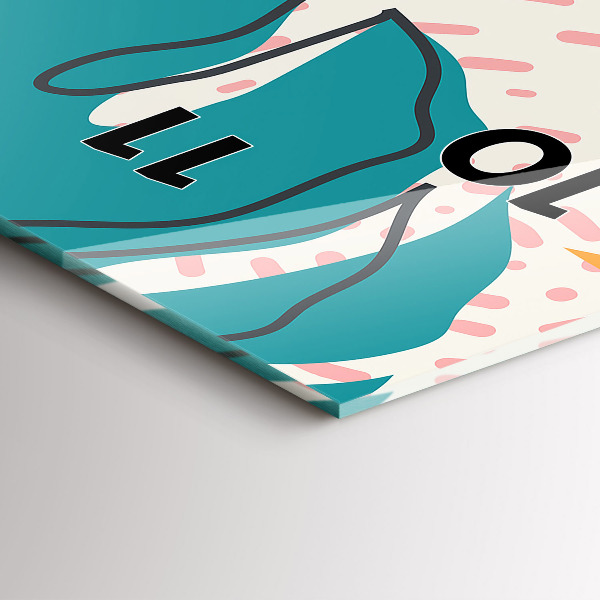 Zegar ścienny pionowy Hawajskie rośliny