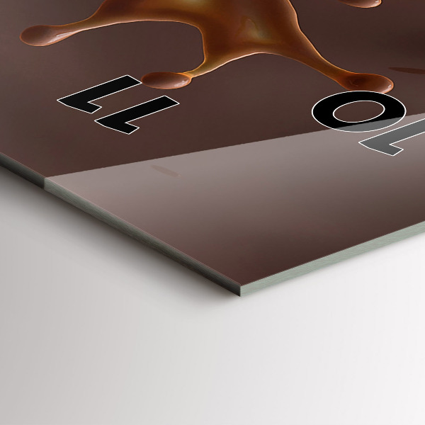 Zegar ścienny pionowy Fale kakao