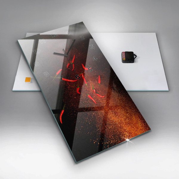 Zegar ścienny pionowy Papryczki chili