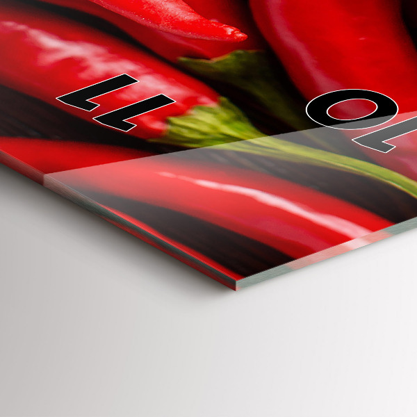 Zegar ścienny pionowy Ostre papryczki