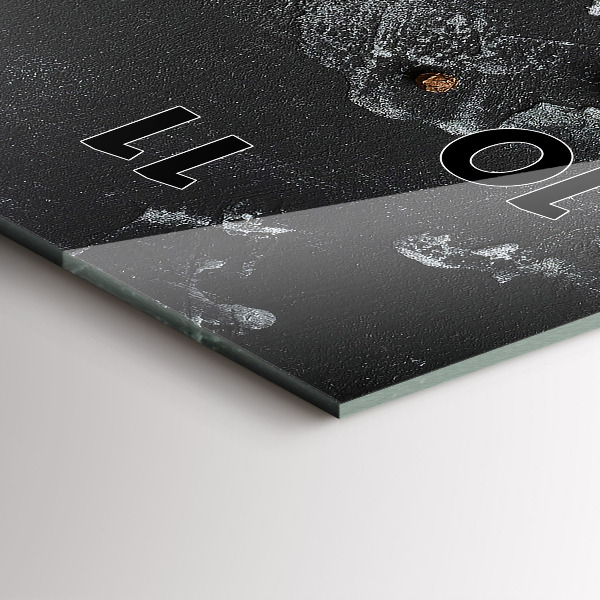 Zegar ścienny pionowy Przyprawy na blacie