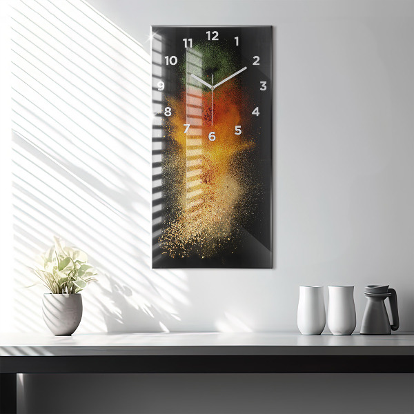 Zegar ścienny pionowy Rozsypane przyprawy