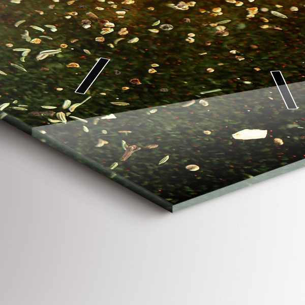 Zegar ścienny pionowy Abstrakcja z przypraw