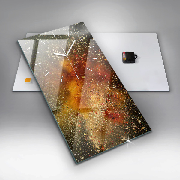 Zegar ścienny pionowy Abstrakcja z przypraw