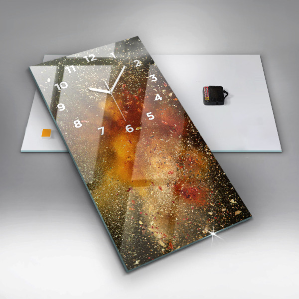 Zegar ścienny pionowy Abstrakcja z przypraw