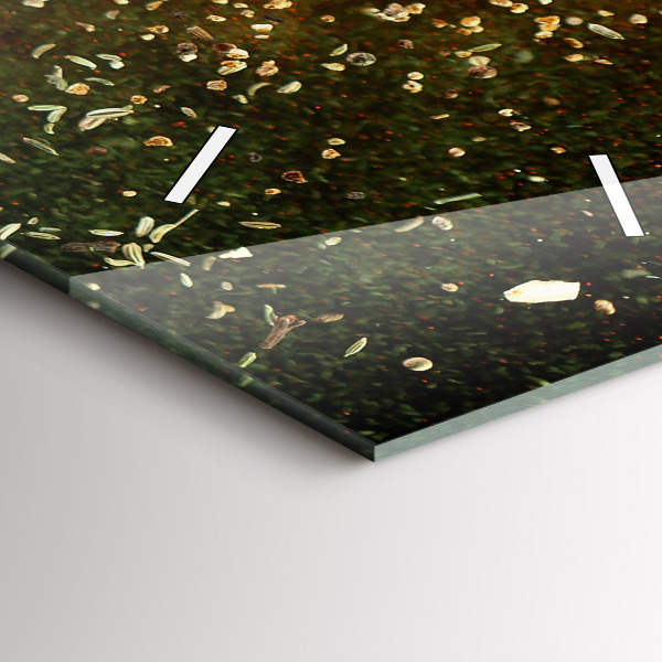 Zegar ścienny pionowy Abstrakcja z przypraw