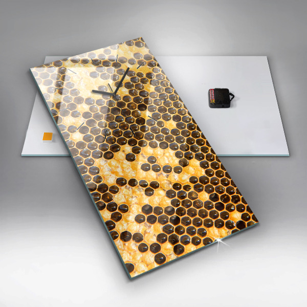 Zegar ścienny pionowy Plaster miodu