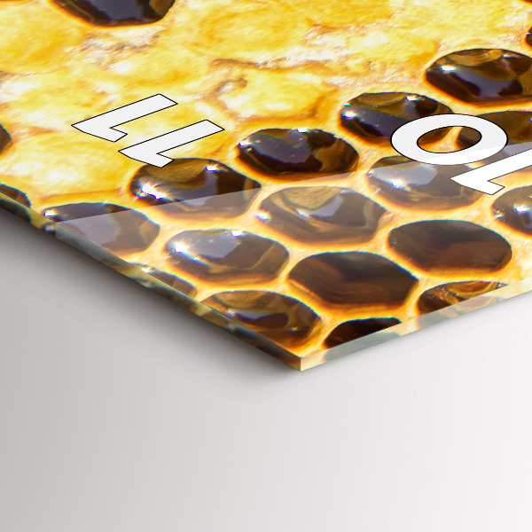 Zegar ścienny pionowy Plaster miodu