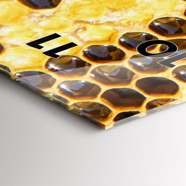 Zegar ścienny pionowy Plaster miodu