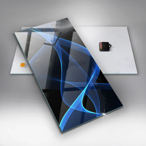 Zegar ścienny pionowy Niebieskie linie