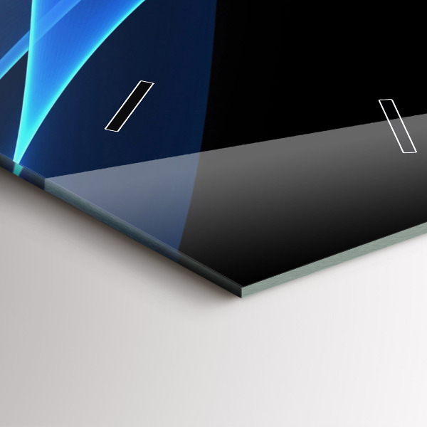 Zegar ścienny pionowy Niebieskie linie