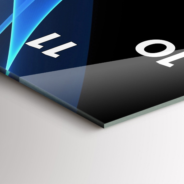 Zegar ścienny pionowy Niebieskie linie