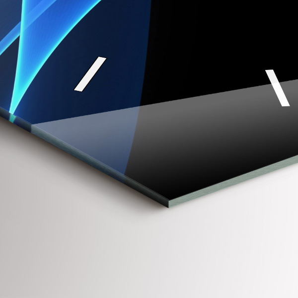 Zegar ścienny pionowy Niebieskie linie