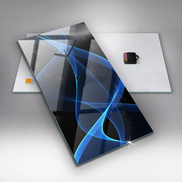 Zegar ścienny pionowy Niebieskie linie