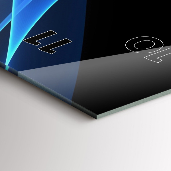 Zegar ścienny pionowy Niebieskie linie