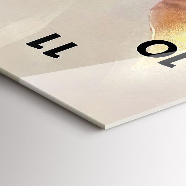 Zegar ścienny pionowy Abstrakcyjne boho liście