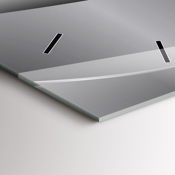 Zegar ścienny pionowy Srebrna abstrakcja