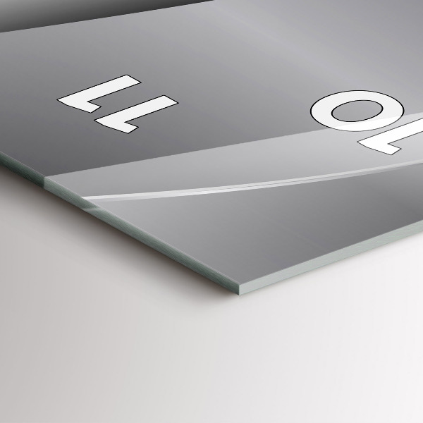 Zegar ścienny pionowy Srebrna abstrakcja