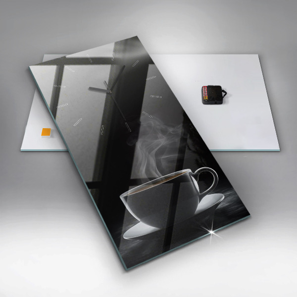 Zegar ścienny pionowy Filiżanka czarnej kawy