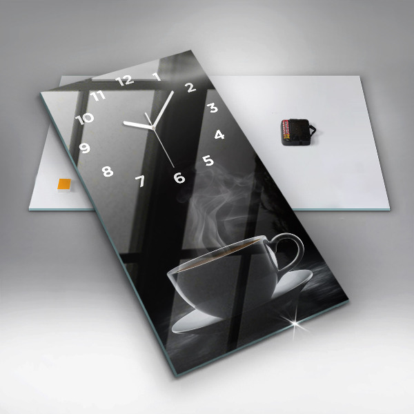 Zegar ścienny pionowy Filiżanka czarnej kawy