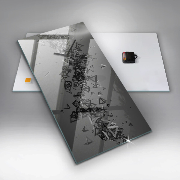 Zegar ścienny pionowy Ciemna abstrakcja