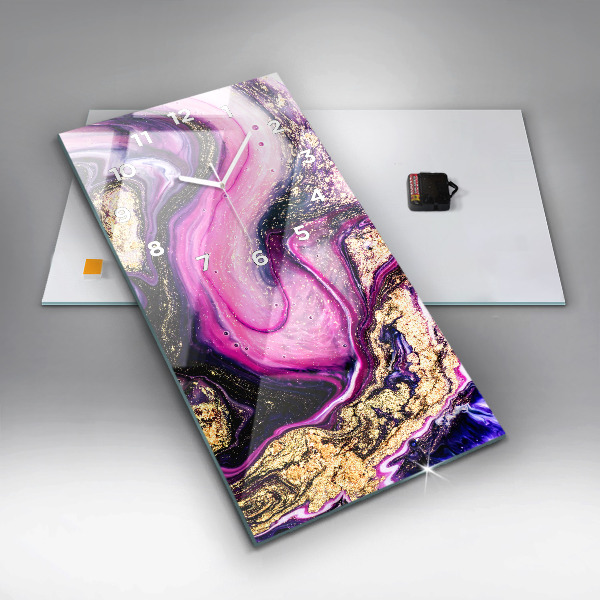 Zegar ścienny pionowy Abstrakcja marmur