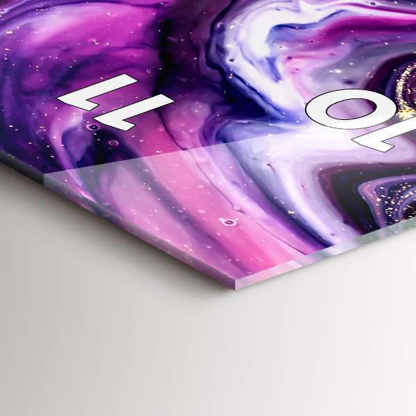 Zegar ścienny pionowy Abstrakcja marmur