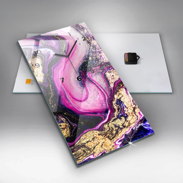 Zegar ścienny pionowy Abstrakcja marmur