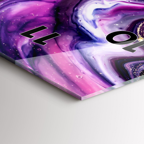 Zegar ścienny pionowy Abstrakcja marmur