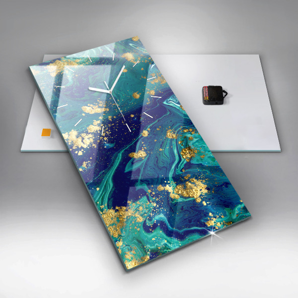 Zegar szklany pionowy Abstrakcja nowoczesna