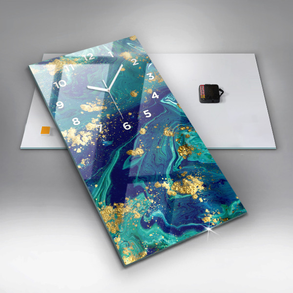 Zegar szklany pionowy Abstrakcja nowoczesna