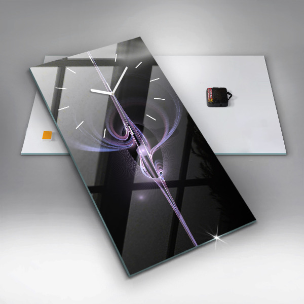 Zegar ścienny pionowy Fioletowa abstrakcja