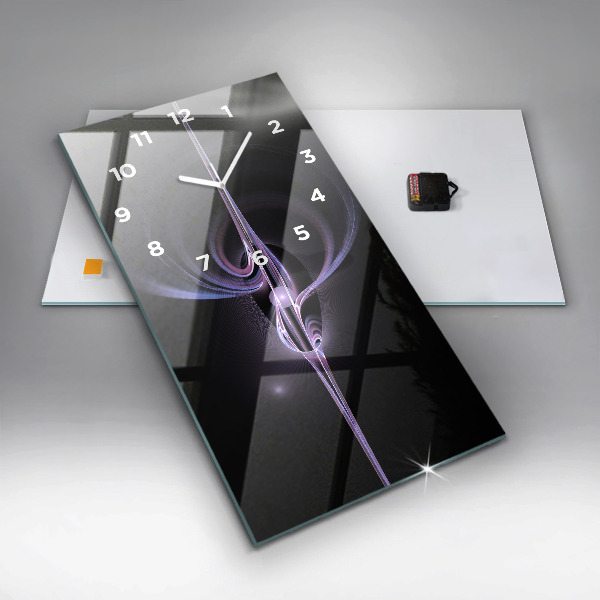 Zegar ścienny pionowy Fioletowa abstrakcja