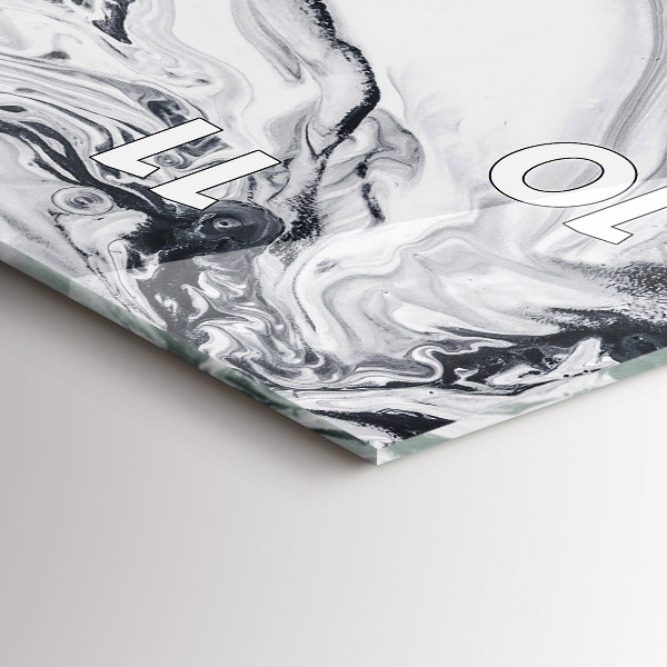 Zegar szklany pionowy Abstrakcja Tusz Marmur