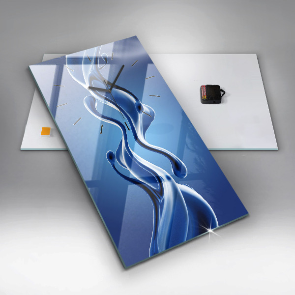 Zegar ścienny pionowy Abstrakcja cieczy