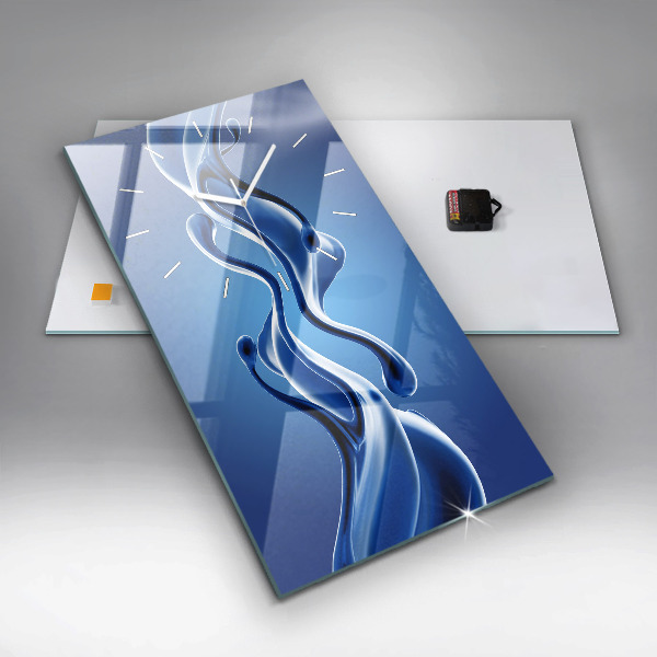 Zegar ścienny pionowy Abstrakcja cieczy