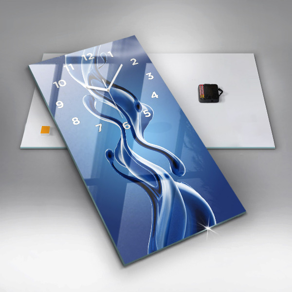 Zegar ścienny pionowy Abstrakcja cieczy