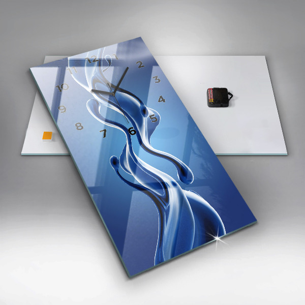 Zegar ścienny pionowy Abstrakcja cieczy