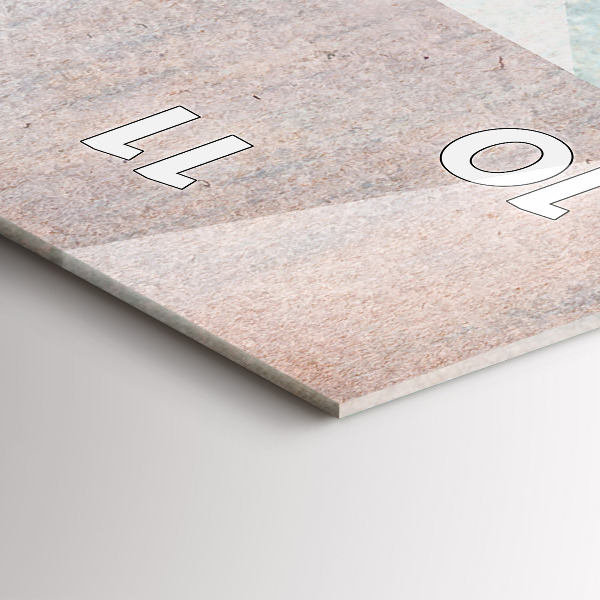 Zegar szklany pionowy Trójkąty Abstrakcja Tekstura