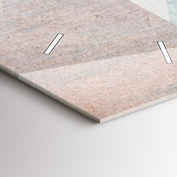 Zegar szklany pionowy Trójkąty Abstrakcja Tekstura