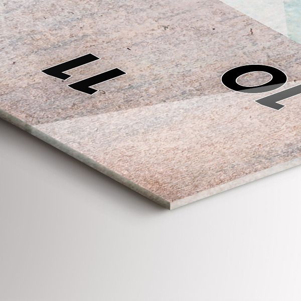 Zegar szklany pionowy Trójkąty Abstrakcja Tekstura