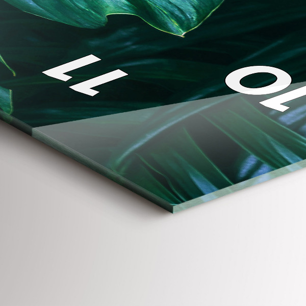 Zegar szklany pionowy Tropikalna Strona Natury