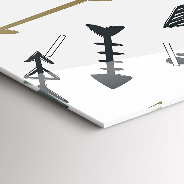 Zegar szklany pionowy Geometryczny wzór hipsterski